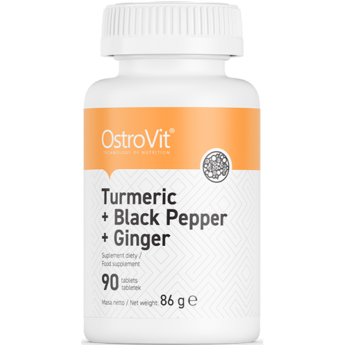 OstroVit Turmeric + Black Pepper + Ginger / 90 Таблетки